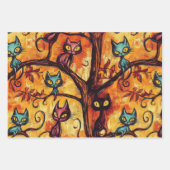 Moderne Halloween katten Inpakpapier Vel (Voorkant)