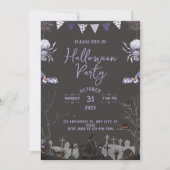 Moderne Halloween kostuum cocktail party Kaart (Voorkant)