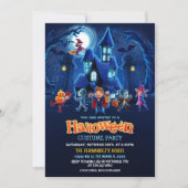 Moderne Halloween Kostuum Party Verjaardag Kaart (Voorkant)