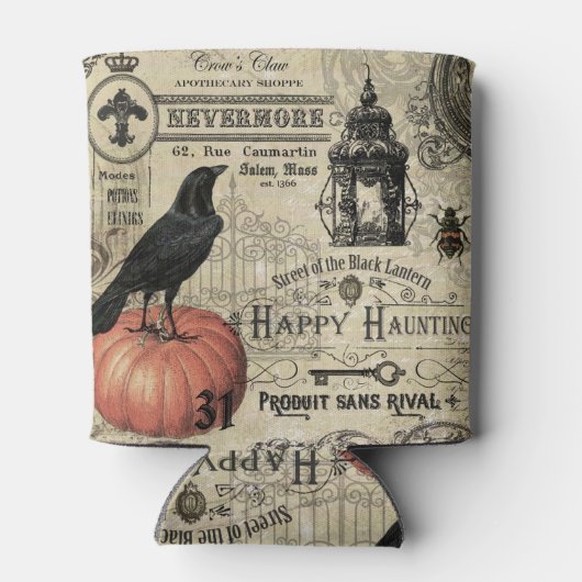 MODERNE HALLOWEEN KRAAI EN POMPOEN BLIKJESKOELER (Achterkant)