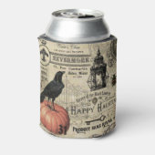 MODERNE HALLOWEEN KRAAI EN POMPOEN BLIKJESKOELER (Blikje Achterkant)