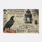 moderne  halloween kraai en pompoen deurmat (Voorkant)