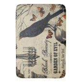 moderne  halloween kraai en schedel badmat (Voorkant Verticaal)