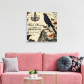 moderne halloween kraai en schedel canvas afdruk (Insitu (Woonkamer))