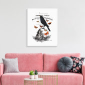 moderne  halloween kraai en schedel canvas afdruk (Insitu (Woonkamer))