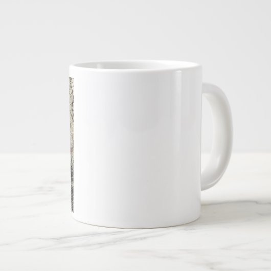 moderne  halloween kraai en schedel grote koffiekop (Voorkant rechts)