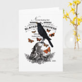 moderne  halloween kraai en schedel kaart (Gele Bloem)