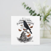 moderne halloween kraai en schedel kaart (Staand voorkant)