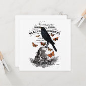 moderne halloween kraai en schedel kaart (Voorkant / Achterkant in situ)