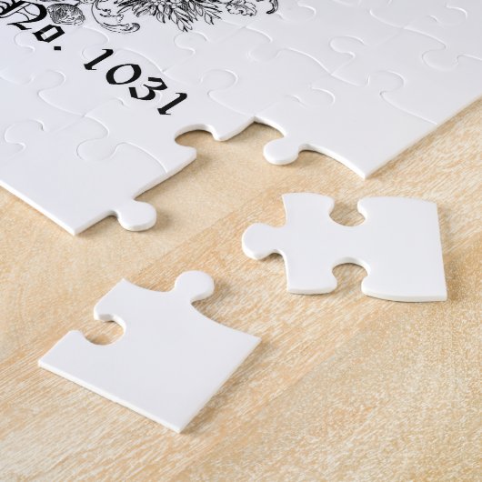 moderne  halloween kraai en schedel legpuzzel (Zijkant)