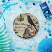 moderne halloween kraai en schedel papieren bordje (Feest)