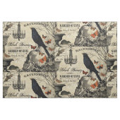 moderne halloween kraai en schedel stof (Fat Quarter)