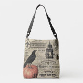 MODERNE  HALLOWEEN KROW EN PUMPKIN CROSSBODY TAS (Achterkant)