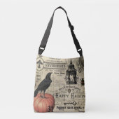 MODERNE  HALLOWEEN KROW EN PUMPKIN CROSSBODY TAS (Voorkant)