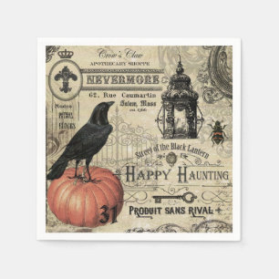 MODERNE  HALLOWEEN KROW EN PUMPKIN SERVET