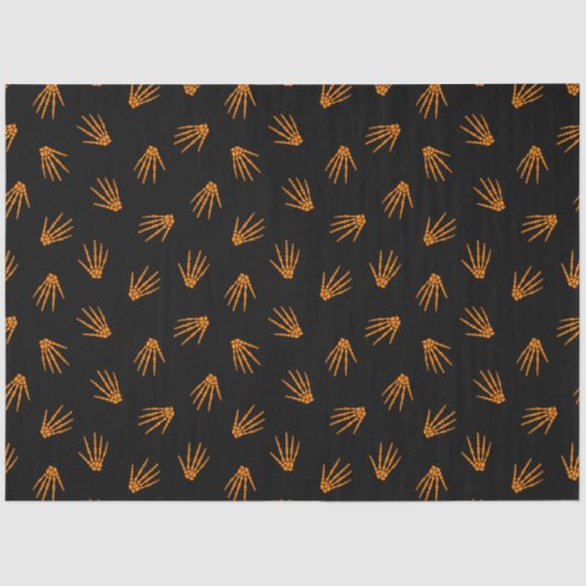 Moderne  Halloween Oranje Botten Tissuepapier (Voorkant)