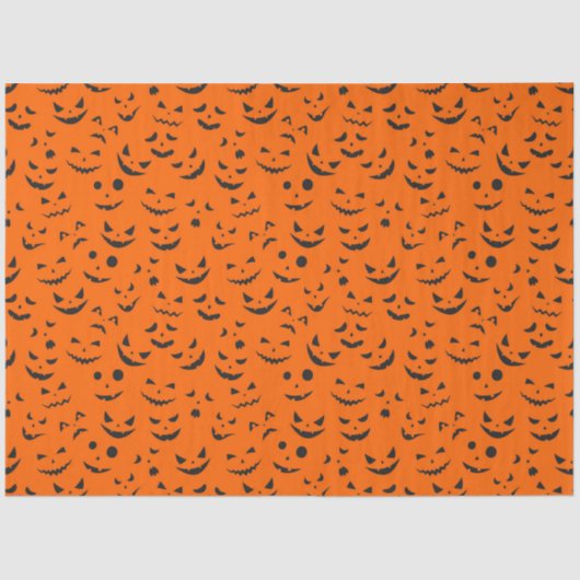 Moderne  Halloween Oranje pompoen Tissuepapier (Voorkant)