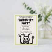 Moderne Halloween Party Duivelsschedel Briefkaart (Staand voorkant)
