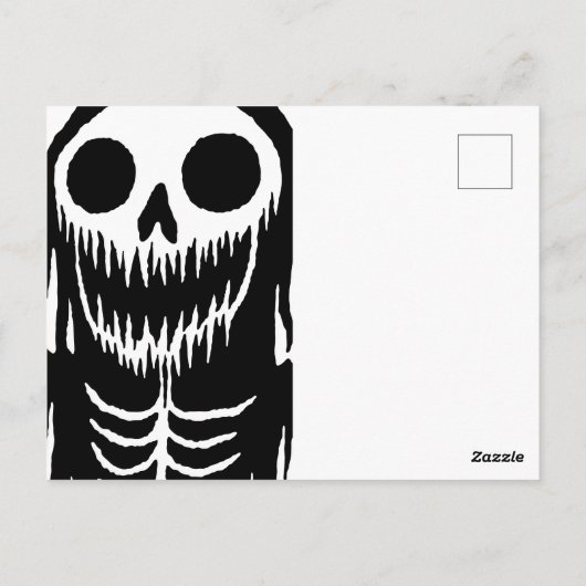 Moderne Halloween Party Duivelsschedel Briefkaart (Achterkant)