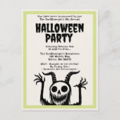 Moderne Halloween Party Duivelsschedel Briefkaart (Voorkant)