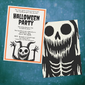 Moderne Halloween Party Duivelsschedel Kaart
