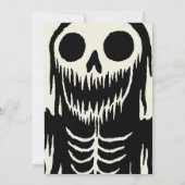 Moderne Halloween Party Duivelsschedel Kaart (Achterkant)