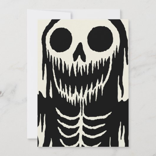 Moderne Halloween Party Duivelsschedel Kaart (Achterkant)