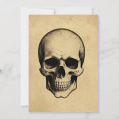 Moderne  Halloween Party Skull Kaart (Achterkant)