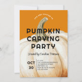 Moderne Halloween pompoen Carving Family Party Kaart (Voorkant)