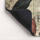 moderne  halloween pompoen en kraai muismat (Hoek)