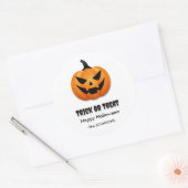 Moderne Halloween pompoen - Jack-o'-Lantern Ronde Sticker (Envelop)
