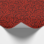 moderne Halloween Red Bat Cadeaupapier (Hoek)