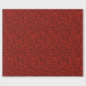moderne Halloween Red Bat Cadeaupapier (Vlak)