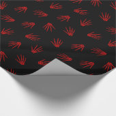 moderne Halloween Red Botten Cadeaupapier (Hoek)