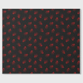 moderne Halloween Red Botten Cadeaupapier (Vlak)