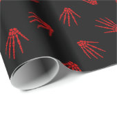 moderne Halloween Red Botten Cadeaupapier (Rol Hoek)
