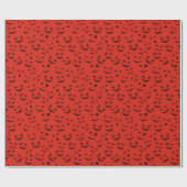  moderne Halloween Red Pumpkin-glimlach Cadeaupapier (Vlak)
