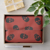 Moderne Halloween Red Skull Tissuepapier (Geschenk)