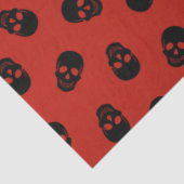 Moderne Halloween Red Skull Tissuepapier (Detail)