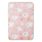 Moderne Halloween roze spook Badmat (Voorkant Verticaal)