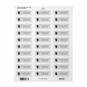 Moderne Halloween Schattigee Zwarte Kat Custom Fam Etiket (Full Sheet)