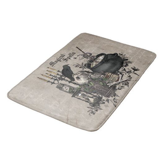 Moderne halloween schedel badmat (Gekanteld)