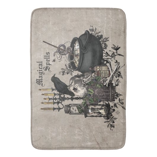 Moderne  halloween schedel badmat (Voorkant Verticaal)