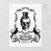 Moderne  halloween schedel briefkaart (Voorkant)