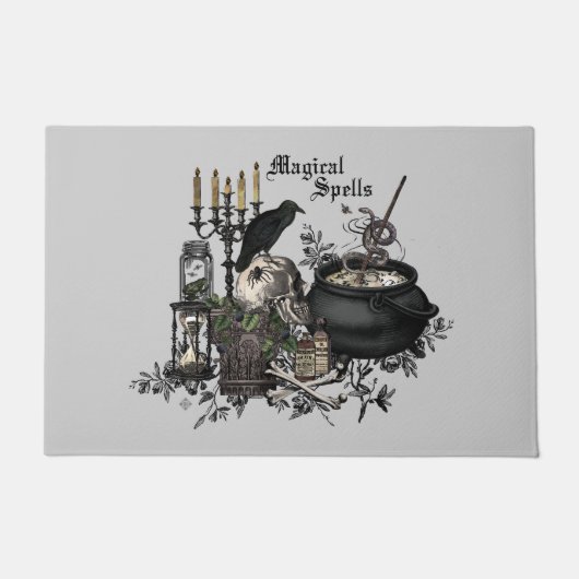 Moderne  Halloween schedel Deurmat (Voorkant)