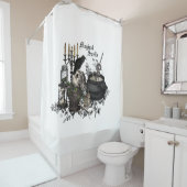 Moderne Halloween schedel Douchegordijn (In situ)