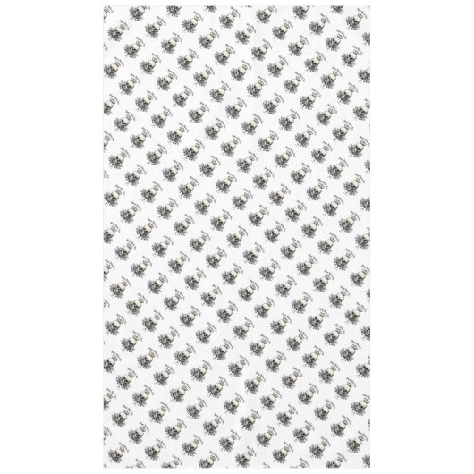 Moderne Halloween schedel en kroon Tafelkleed (Voorkant)