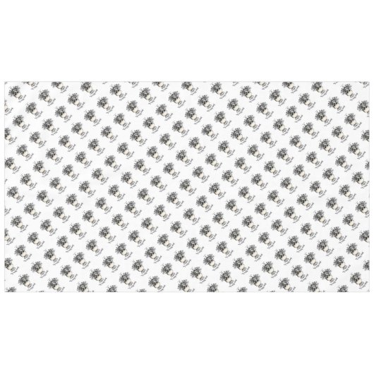 Moderne Halloween schedel en kroon Tafelkleed (Voorkant (Horizontaal))