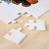 moderne  Halloween-schedel en vlinders Legpuzzel (Zijkant)