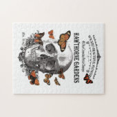 moderne  Halloween-schedel en vlinders Legpuzzel (Horizontaal)